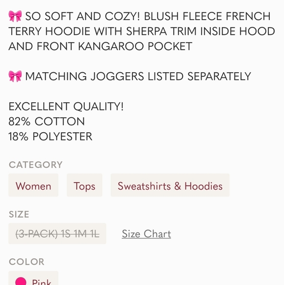 Host Pick 🥳 POL Hoodie with sherpa on the pocket and inside the hood. - Picture 5 of 5